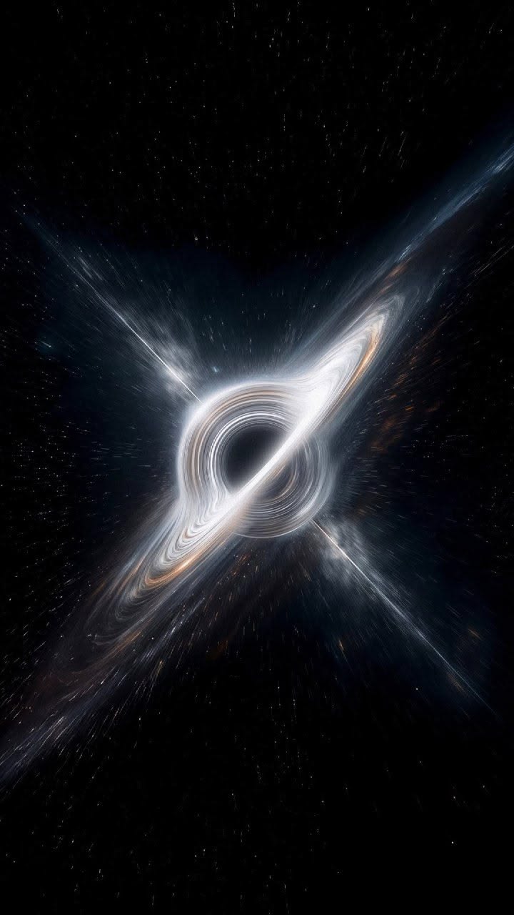 Agujero negro luminoso en el espacio